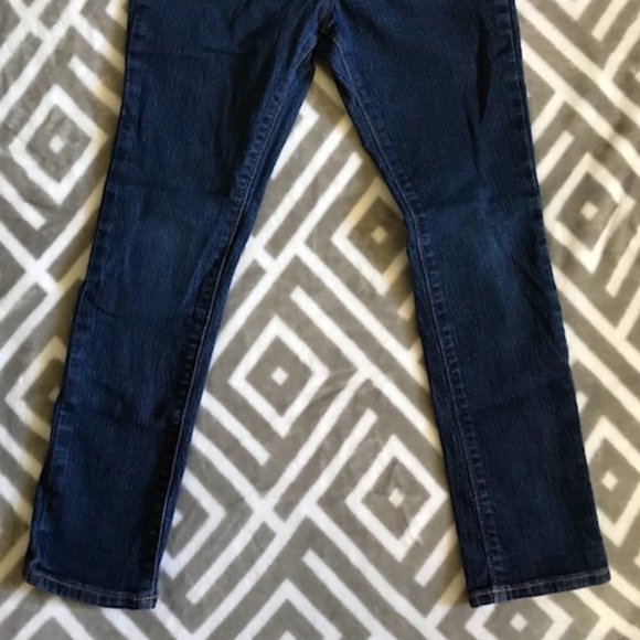 OLD Navey Girls 8 (M) Pull-On Skinny Jeans Dark - Picture 2 of 6